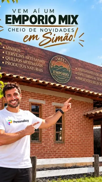 Anúncio do Empório Mix nas telas